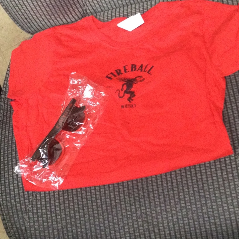 New Fireball T- Shirt And Sunglasses